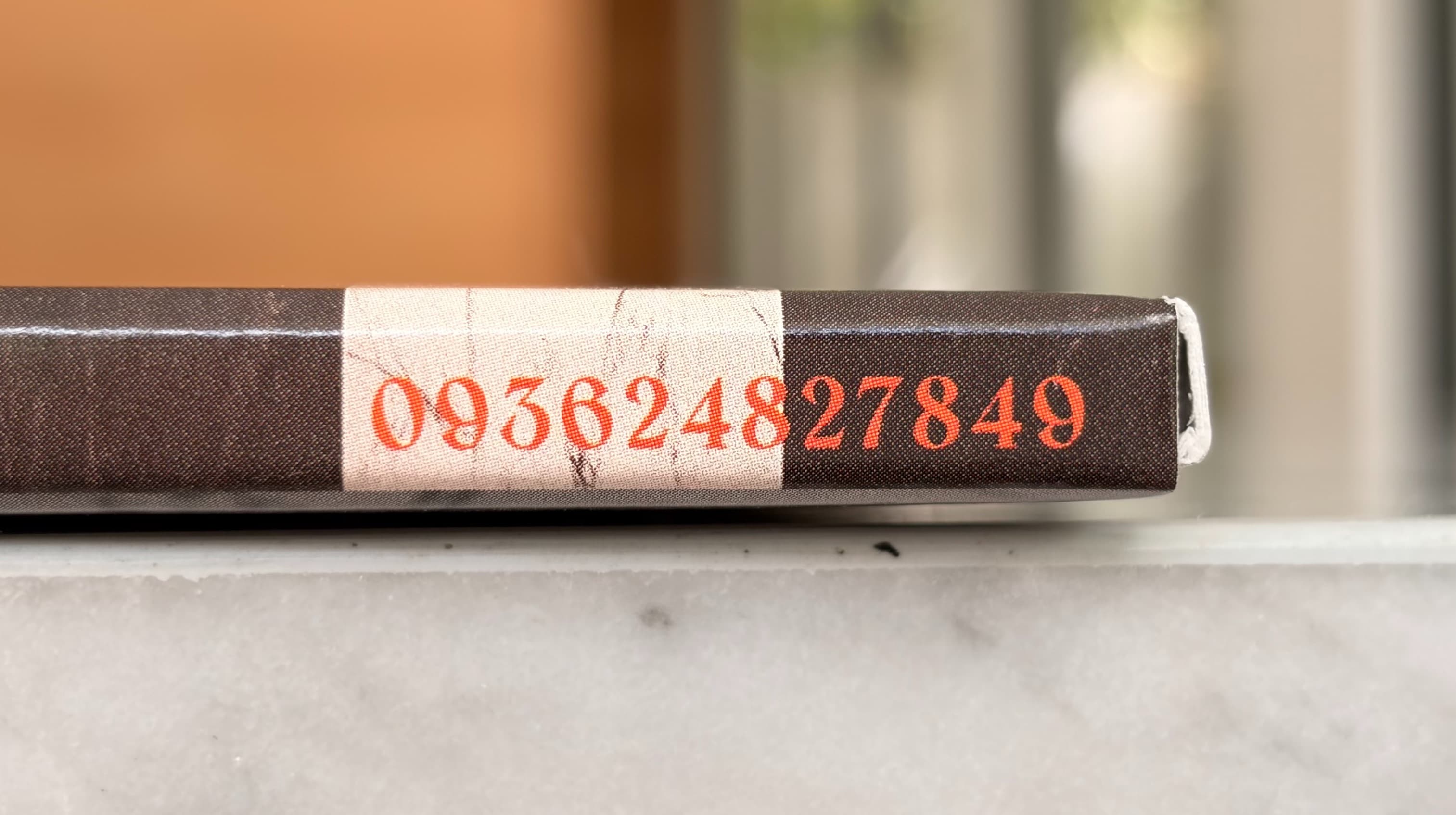 A catalog number on a record sleeve, the label's own reference for that one specific release.